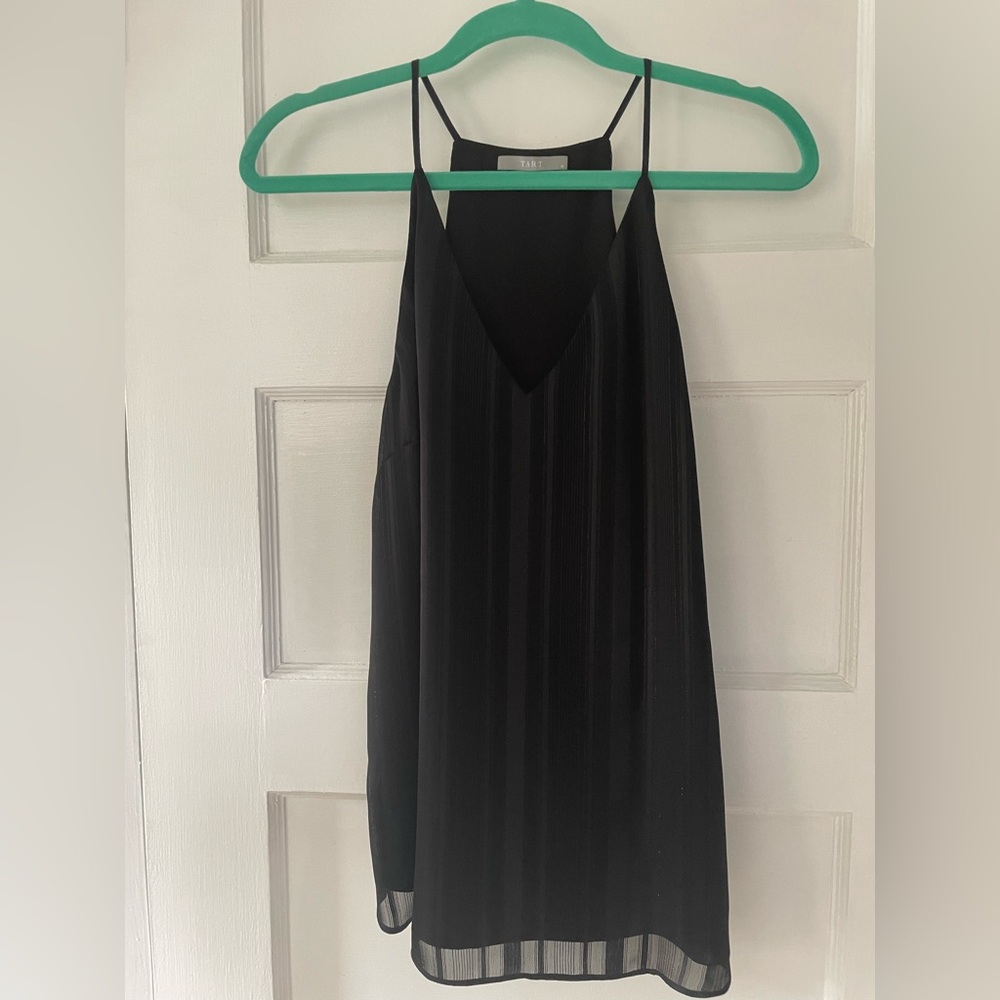 Tart Black halter top with metallic threads
